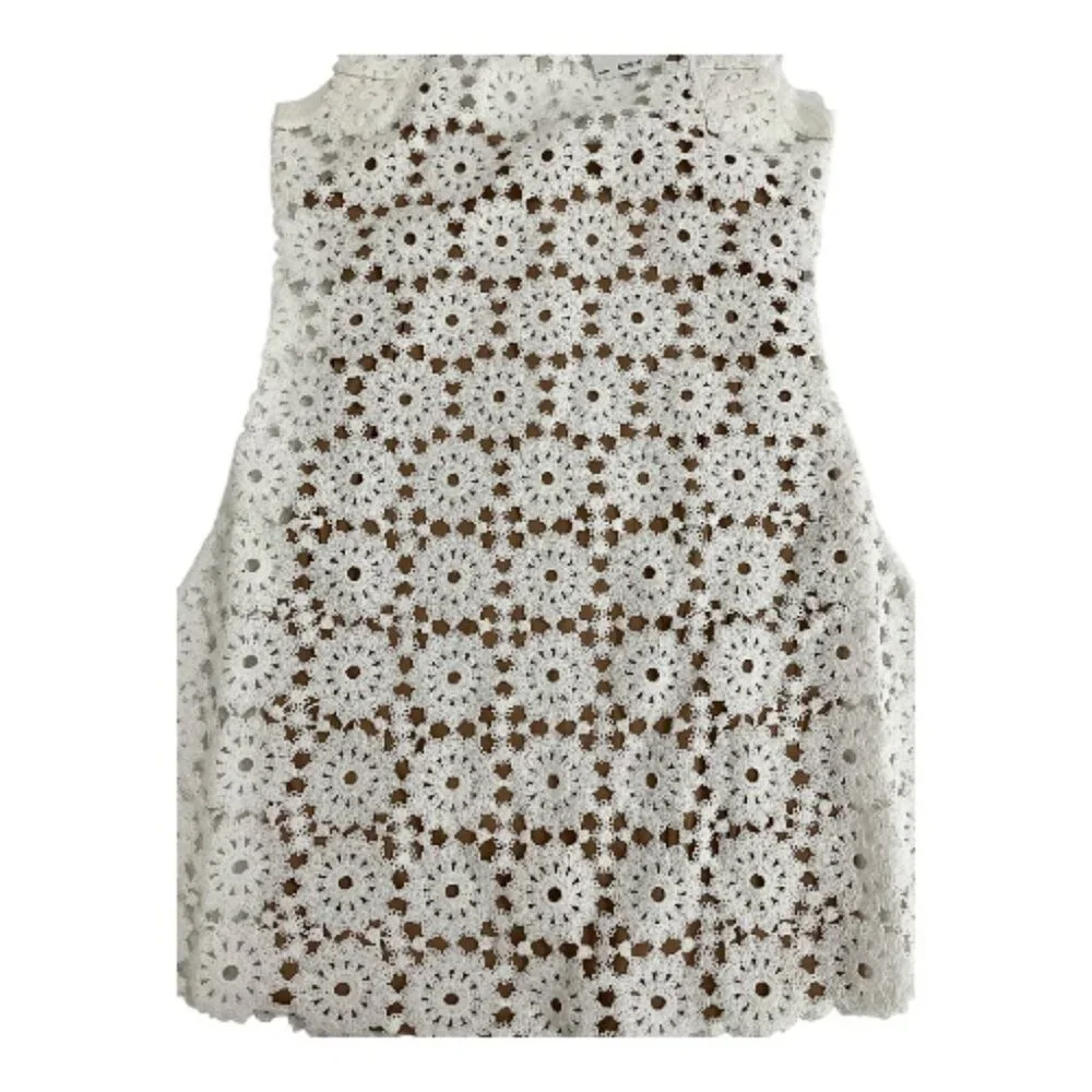 Michael Kors White Medallion Lace Mini Dress Womens NWT $395 MSRP - Picture 5 of 7